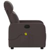 vidaXL Fauteuil de massage inclinable Marron fonc&eacute; Tissu