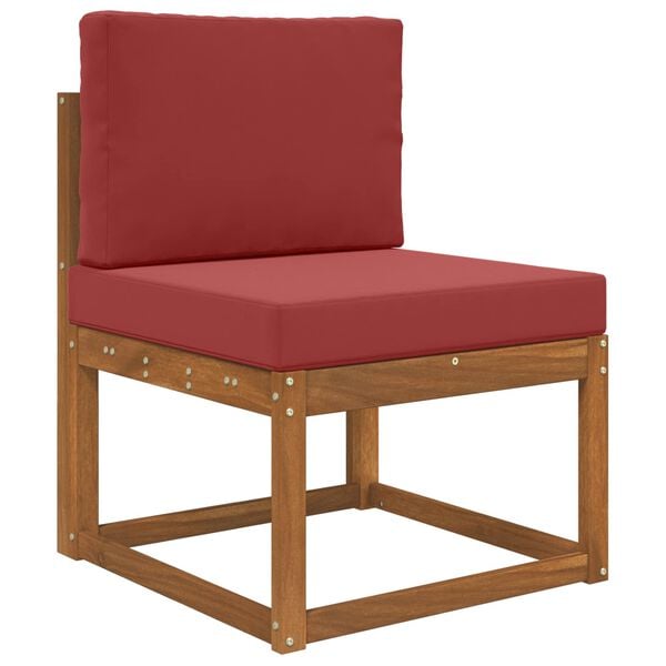 vidaXL Coussin de canap&eacute; d'ext&eacute;rieur 2 pcs Bordeaux Polyester