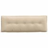 vidaXL Coussin de Dos Cr&egrave;me 140 x 50 cm Tissu en microfibre
