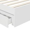 vidaXL Lit de Rangement Blanc 90 x 200 cm Bois d'ing&eacute;nierie