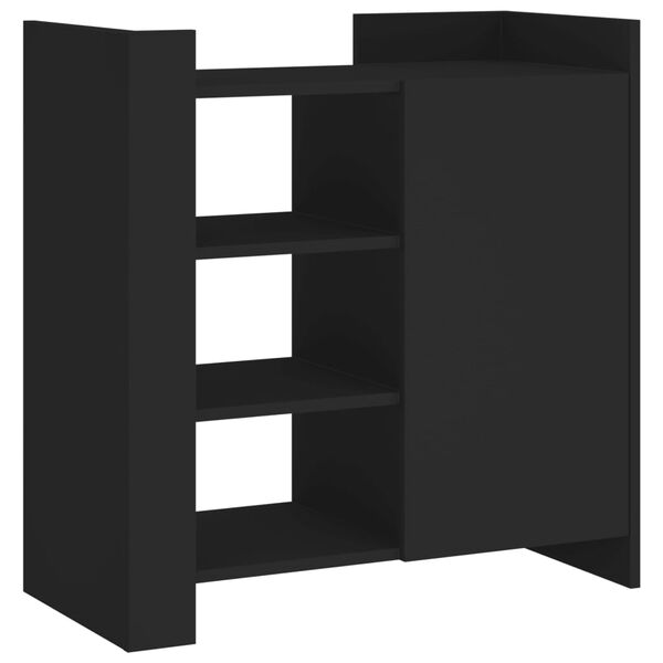 vidaXL Buffet noir 73,5x35x75 cm bois d'ing&eacute;nierie