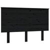 vidaXL T&ecirc;te de lit Noir 124x6x82,5 cm Bois massif de pin