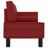 vidaXL Chaise longue coussins et traversin rouge bordeaux similicuir