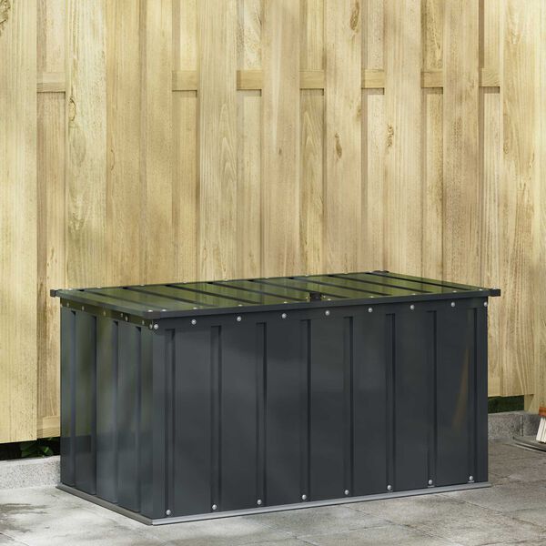 vidaXL Bo&icirc;te de Rangement de Jardin Noir 101 x 56,5 x 50 cm Acier