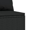 vidaXL Canap&eacute;s centraux de jardin et coussins 2pcs Noir R&eacute;sine tress&eacute;e