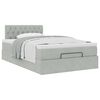 vidaXL Cadre de lit ottoman et matelas gris clair 120x200 cm velours