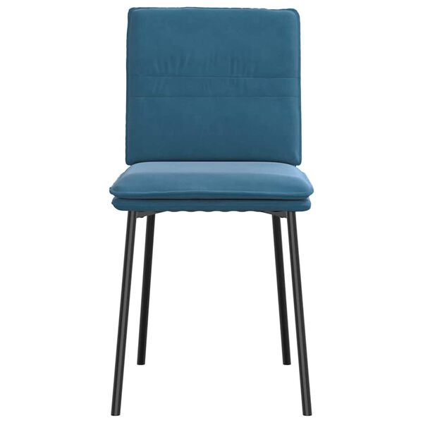 vidaXL Chaises à manger lot de 6 bleu velours