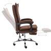 vidaXL Chaise de bureau Marron Tissu