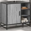vidaXL Armoire de lavabo de salle de bain sonoma gris 65x33x60 cm