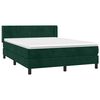 vidaXL Sommier &agrave; lattes de lit et matelas Vert fonc&eacute; 140x190cm Velours
