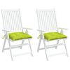 vidaXL Coussins de chaise lot de 2 vert brillant 40x40x7 cm