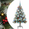 vidaXL Sapin de No&euml;l artificiel Vert et blanc 150 cm