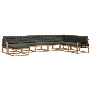vidaXL Ensemble de canap&eacute;s d'ext&eacute;rieur 8 pc Blanc et anthracite