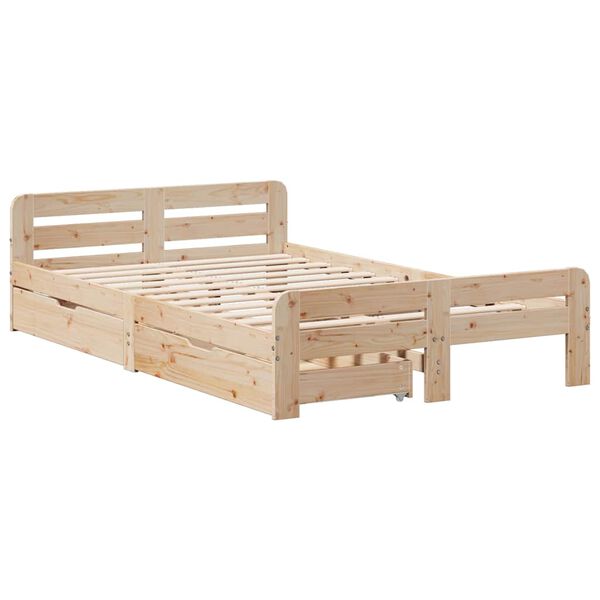 vidaXL Cadre de lit sans matelas 120x200 cm bois de pin massif