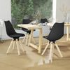 vidaXL Chaises pivotantes &agrave; manger lot de 4 noir PP