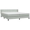 vidaXL Sommier &agrave; lattes de lit et matelas gris clair 180x210cm velours