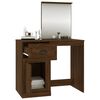 vidaXL Coiffeuse et miroir ch&ecirc;ne marron 90x50x132,5 cm bois ing&eacute;nierie