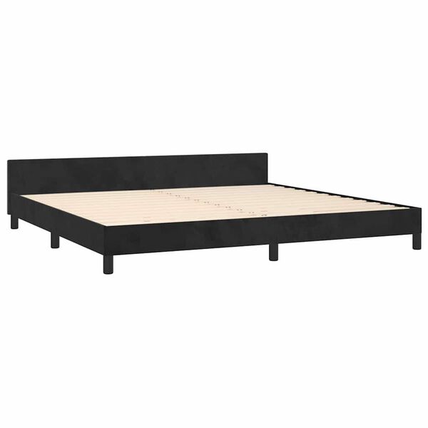 vidaXL Cadre de lit sans matelas noir 200x200 cm velours