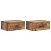 vidaXL Cabinet de chevet mural 2 pi&egrave;ces Bois ancien 49 x 34,5 x 20 cm