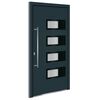 vidaXL Porte d'entr&eacute;e Anthracite 100x200 cm Aluminium et PVC