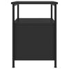 vidaXL Tables de chevet 2 pcs noir 34x35,5x50 cm bois d'ing&eacute;nierie