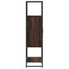 vidaXL Buffet haut chêne marron 68x35x139 cm bois d'ingénierie métal