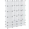 vidaXL Cabinet modulable avec 18 compartiments blanc 37x146x180,5 cm