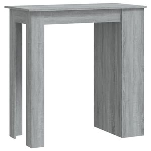 vidaXL Table de bar avec rangement sonoma gris bois d'ing&eacute;nierie
