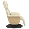 vidaXL Fauteuil inclinable de massage et repose-pieds cr&egrave;me similicuir