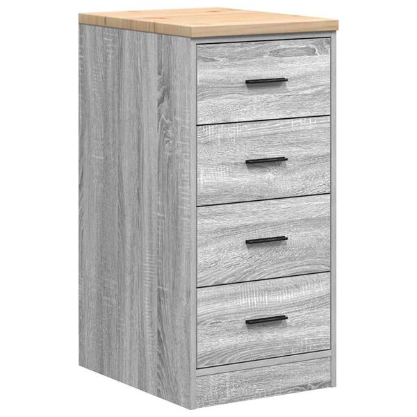 vidaXL Armoire de rangement de garage sonoma gris 40x51x85 cm bois pin