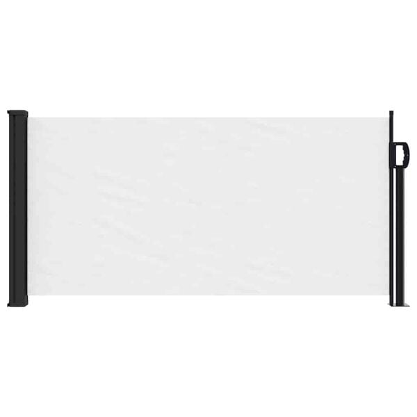 vidaXL Auvent lat&eacute;ral r&eacute;tractable blanc 100x500 cm