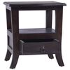 vidaXL Table de chevet Noir clair 40x40x45 cm Bois massif d'acajou