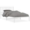 vidaXL Cadre de lit m&eacute;tal sans matelas et t&ecirc;te de lit blanc 107x203 cm