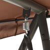 vidaXL Balancelle d'ext&eacute;rieur avec auvent Couleur caf&eacute;