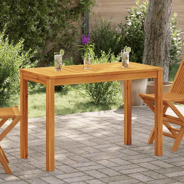 vidaXL Table &agrave; manger de jardin 110x55x75 cm bois massif d'acacia