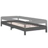 vidaXL Lit empilable sans matelas gris 75x190 cm bois de pin massif