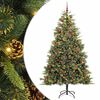 vidaXL Sapin de No&euml;l artificiel avec branches pliables et c&ocirc;nes 240 cm