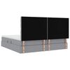 vidaXL Lit avec rangement et matelas Gris clair 200 x 200 cm Polyester