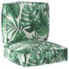vidaXL Set de coussins de palette Floral 2 pcs Motif Feuille Verte