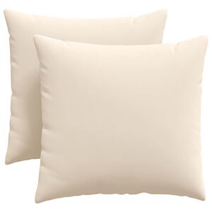 vidaXL Coussins de canap&eacute; 2 pcs Beige 45 x 45 cm tissu