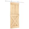 vidaXL Porte coulissante Naturel et Blanc 80 x 210 cm