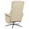 vidaXL Fauteuil inclinable avec repose-pied cr&egrave;me tissu