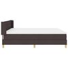 vidaXL Lit &agrave; ressorts avec matelas Marron fonc&eacute; 200 x 180 cm Polyester