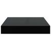 vidaXL &Eacute;tag&egrave;re murale flottante Noir brillant 23x23,5x3,8 cm MDF