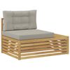 vidaXL Canap&eacute; d'ext&eacute;rieur en bout avec coussin Blanc 115 x 83 x 73 cm