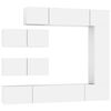 vidaXL Ensemble de meubles TV 7 pcs Blanc Bois d'ing&eacute;nierie