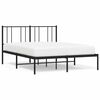 vidaXL Cadre de lit m&eacute;tal sans matelas avec t&ecirc;te de lit noir 120x200cm