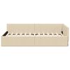 vidaXL Cadre de lit d'angle Crème 80 cm x 200 cm Velours