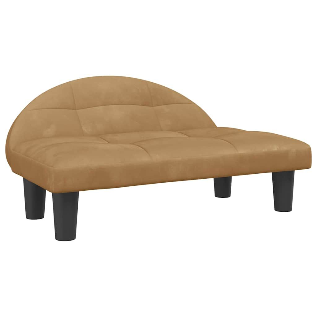 vidaXL Lit pour chien marron 70x52x30 cm velours