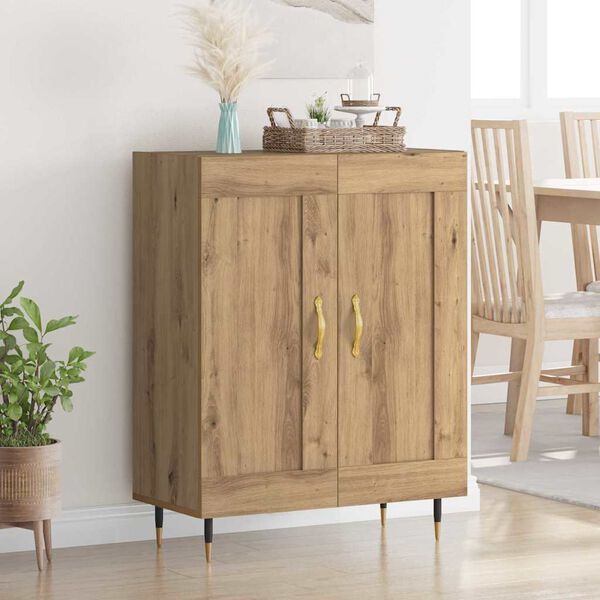 vidaXL Buffet Ch&ecirc;ne artisanal 69,5 x 34 x 90 cm Bois d'ing&eacute;nierie